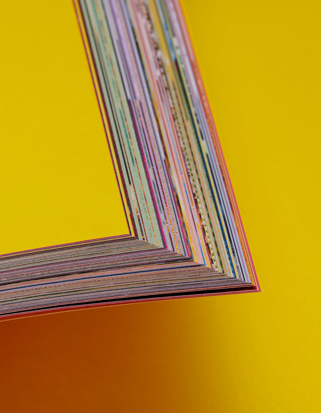 Close up on edge of pages