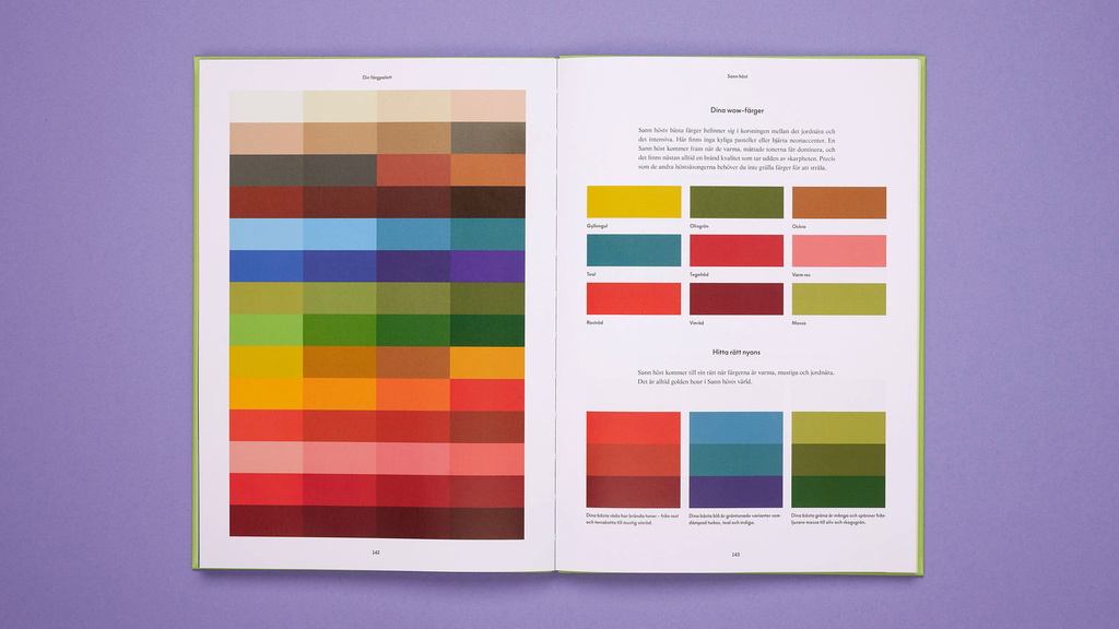 Spread from F&auml;rganalys by Stina L&ouml;nnkvist