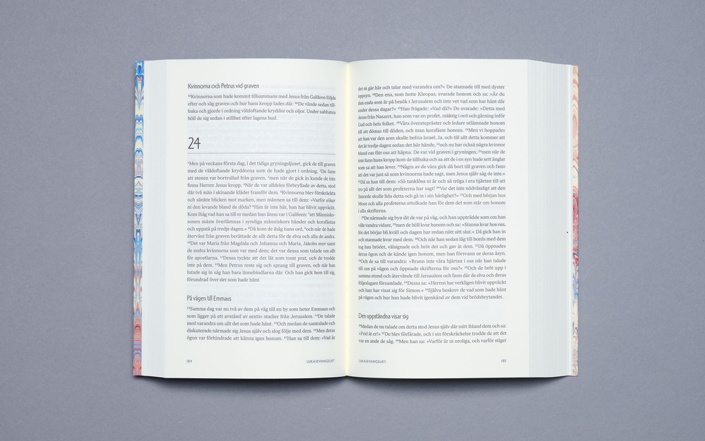 Spread from the paperback edition of The New Testament