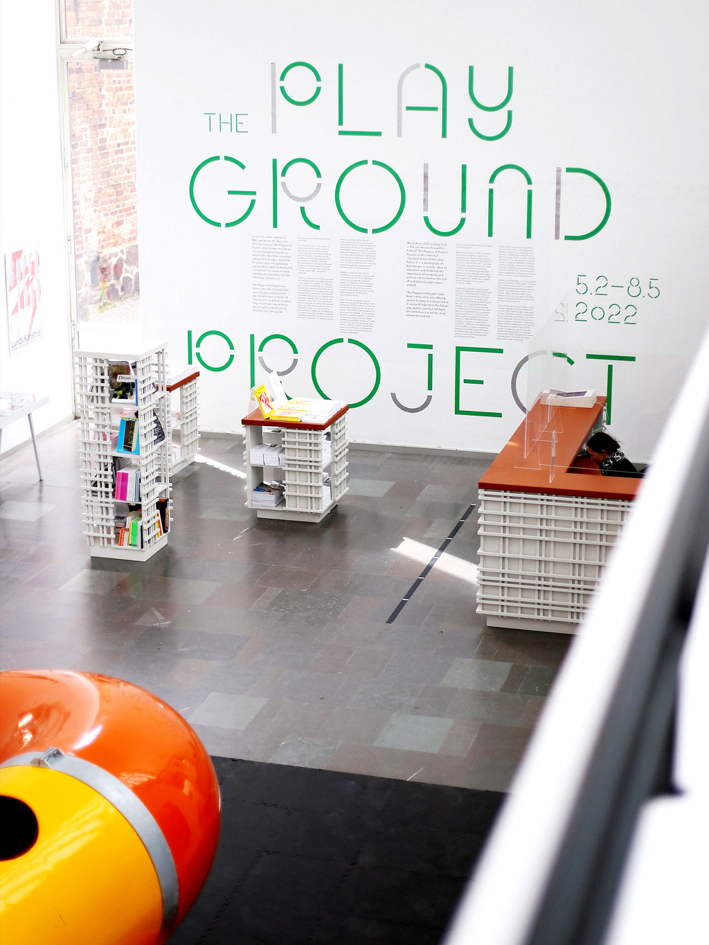 Exhibition title on wall.