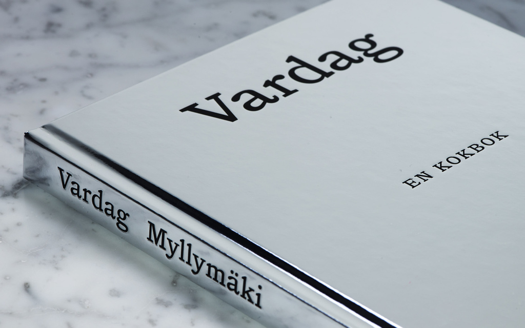 Book cover in silver.